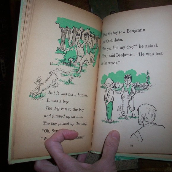 4pc Vintage Kids Books Easy Readers I Wish I had a Pony Grampa's Wonderful Glass - Picture 4 of 12